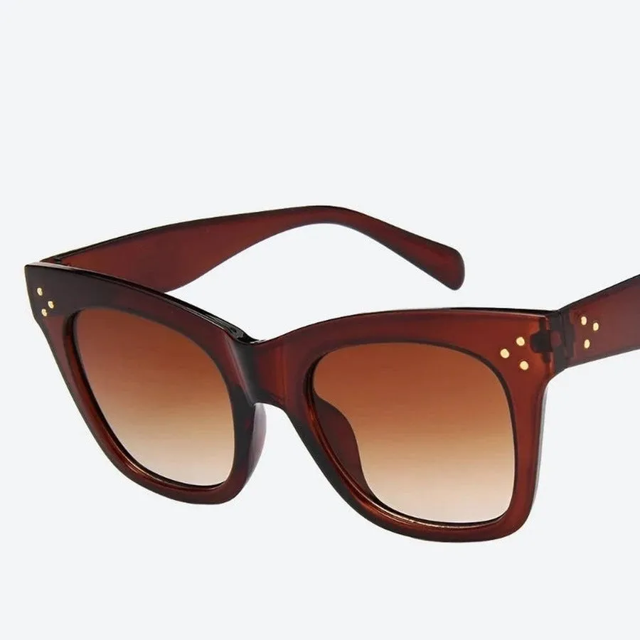 Trendy Tortoiseshell Cat-Eye Sunglasses