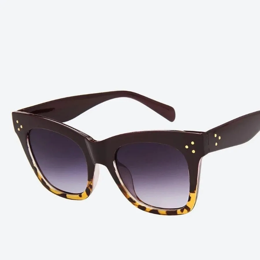 Trendy Tortoiseshell Cat-Eye Sunglasses