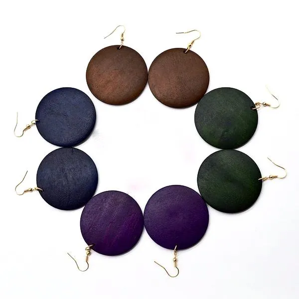 Trendy Wood Dangle Earrings