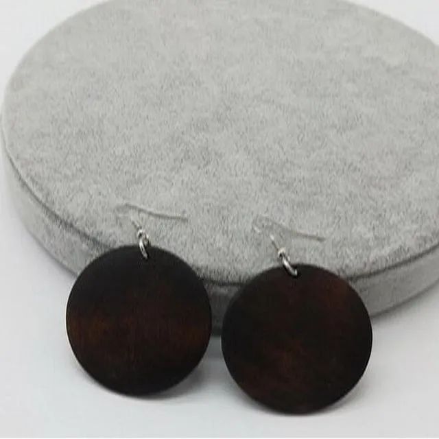 Trendy Wood Dangle Earrings