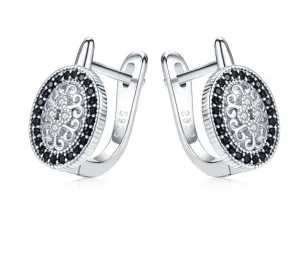 Trendy Zirconia Loop Earrings
