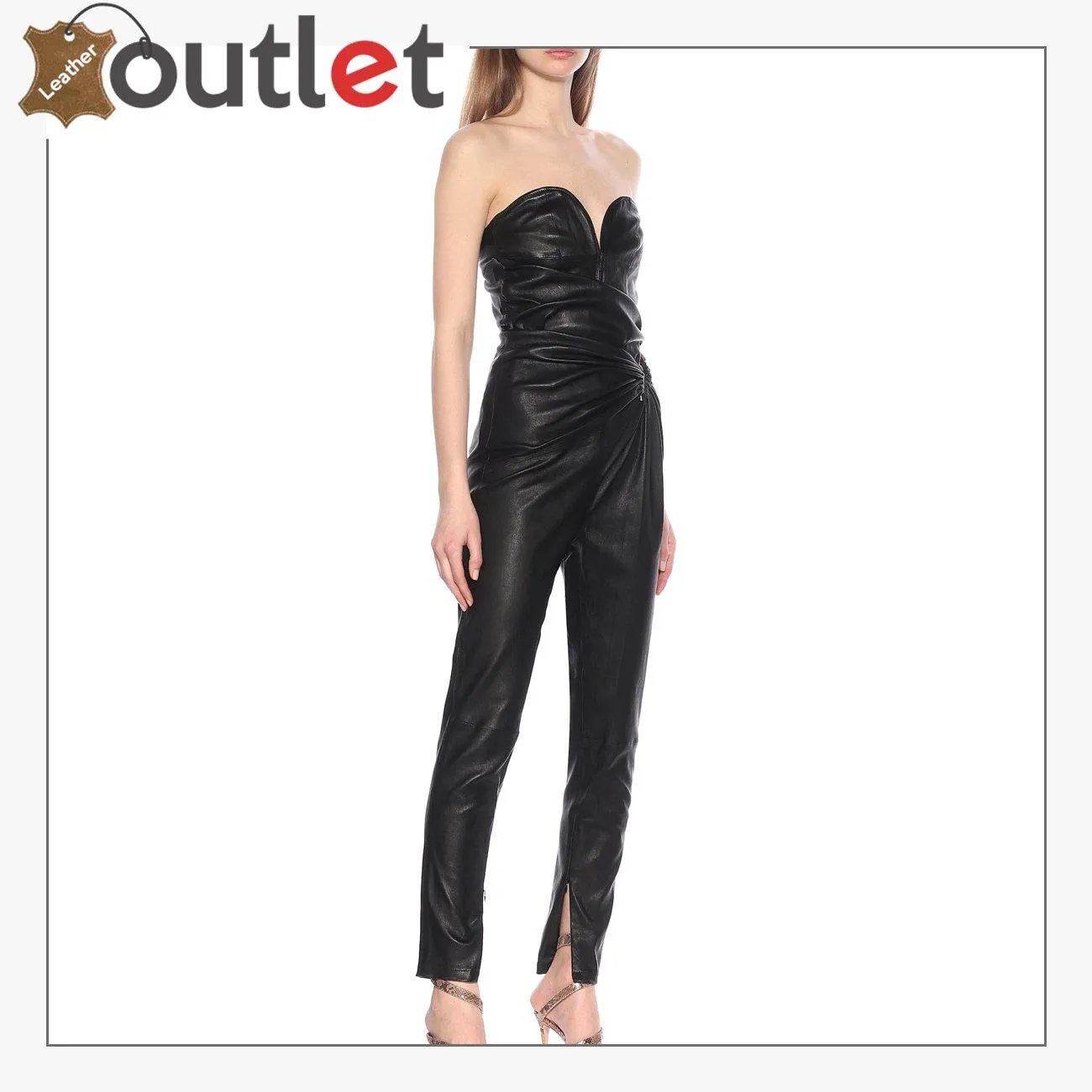 Unique Style Leather skinny pants