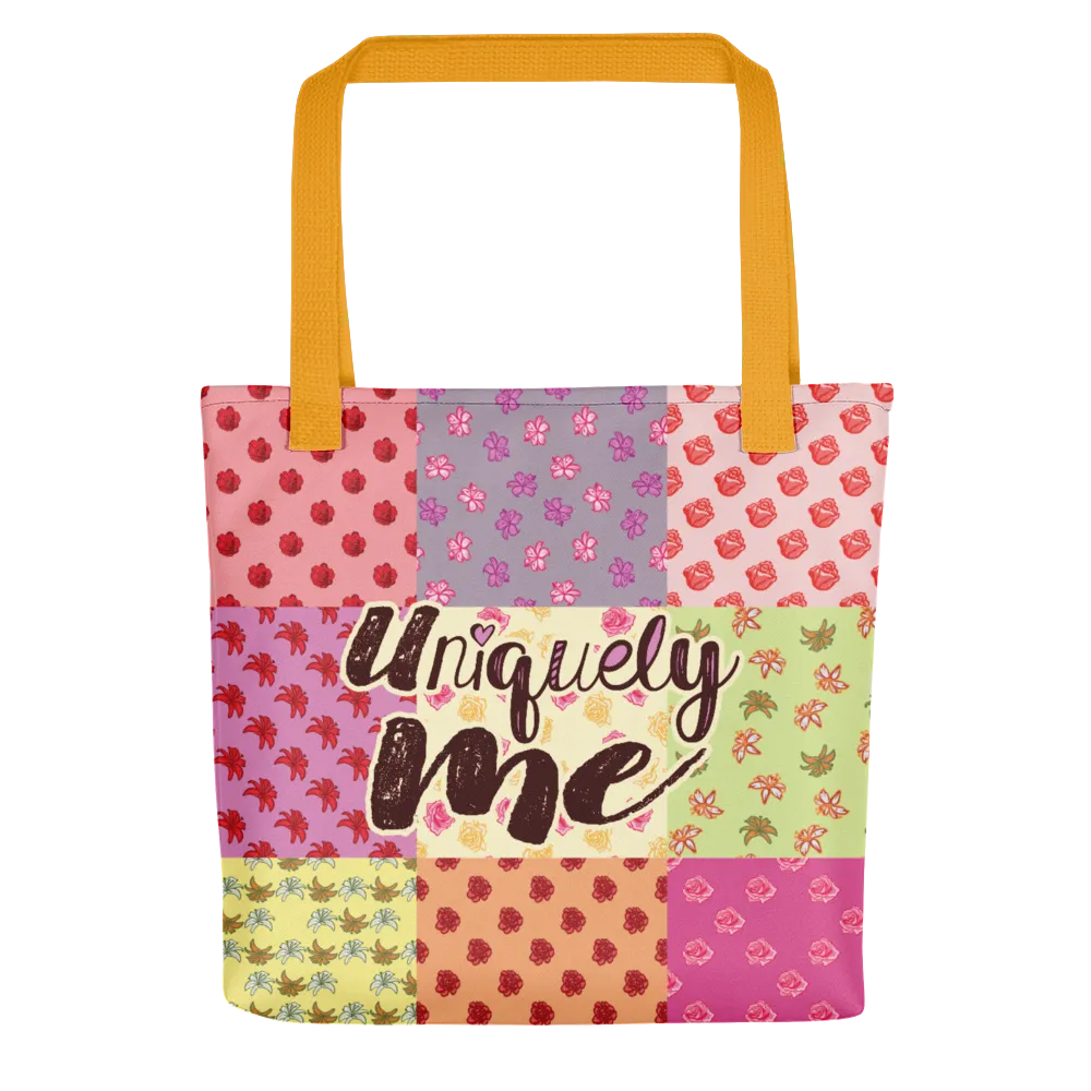 Uniquely Me Floral Pattern Tote Bag