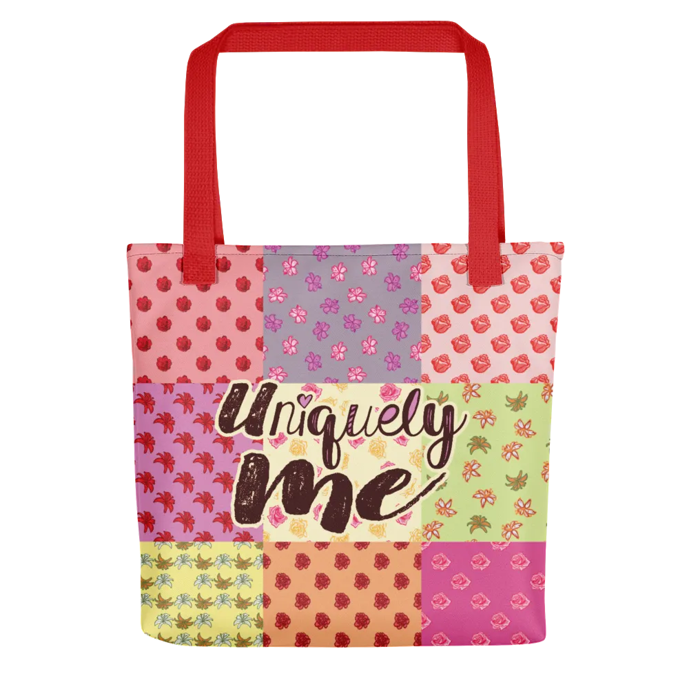 Uniquely Me Floral Pattern Tote Bag