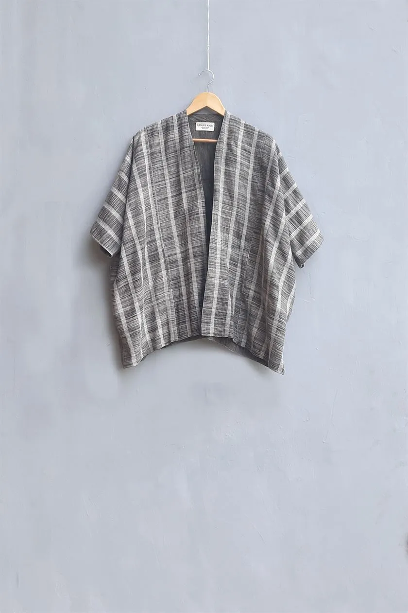 Urvashi Kaur   I  Isuzu  JACKET KUMO kala cotton slate TESSELLATE- 58