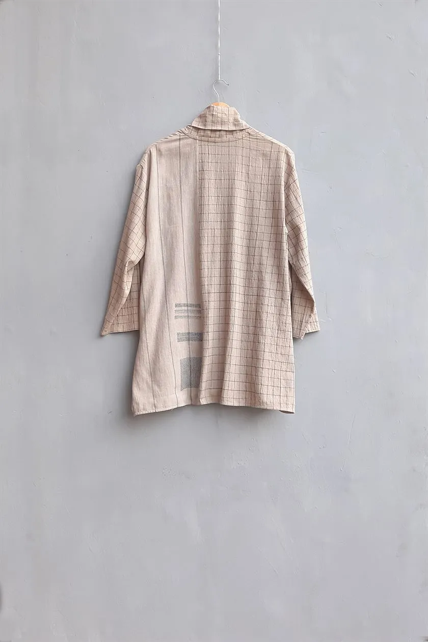 Urvashi Kaur   I  Matsumoto  JACKET ALLUVIAL JACKET handwoven organic cotton nude TESSELLATE- 50