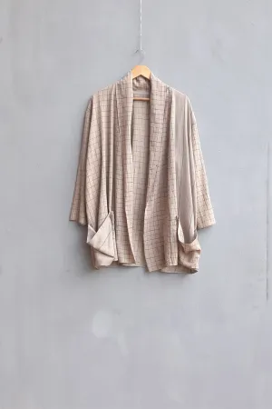 Urvashi Kaur   I  Matsumoto  JACKET ALLUVIAL JACKET handwoven organic cotton nude TESSELLATE- 50