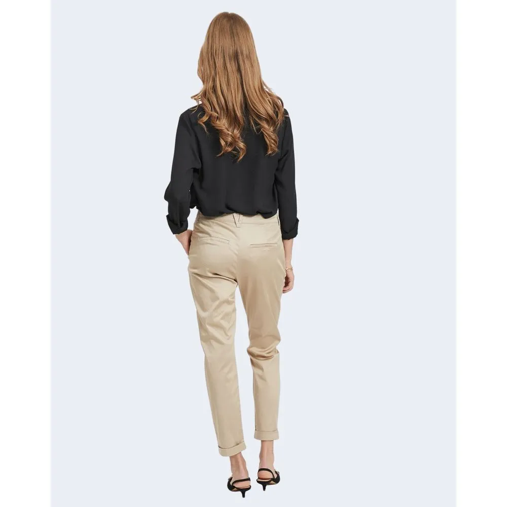 Vila Clothes Black Polyester Shirt