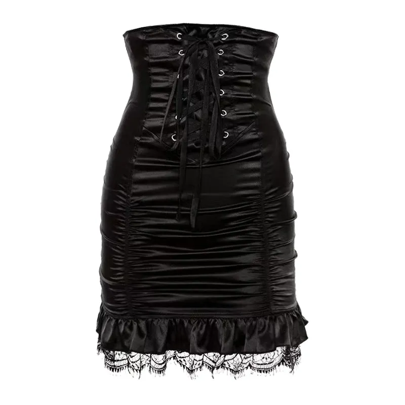 Waist Closing Fishtail Lace Skirt S22135