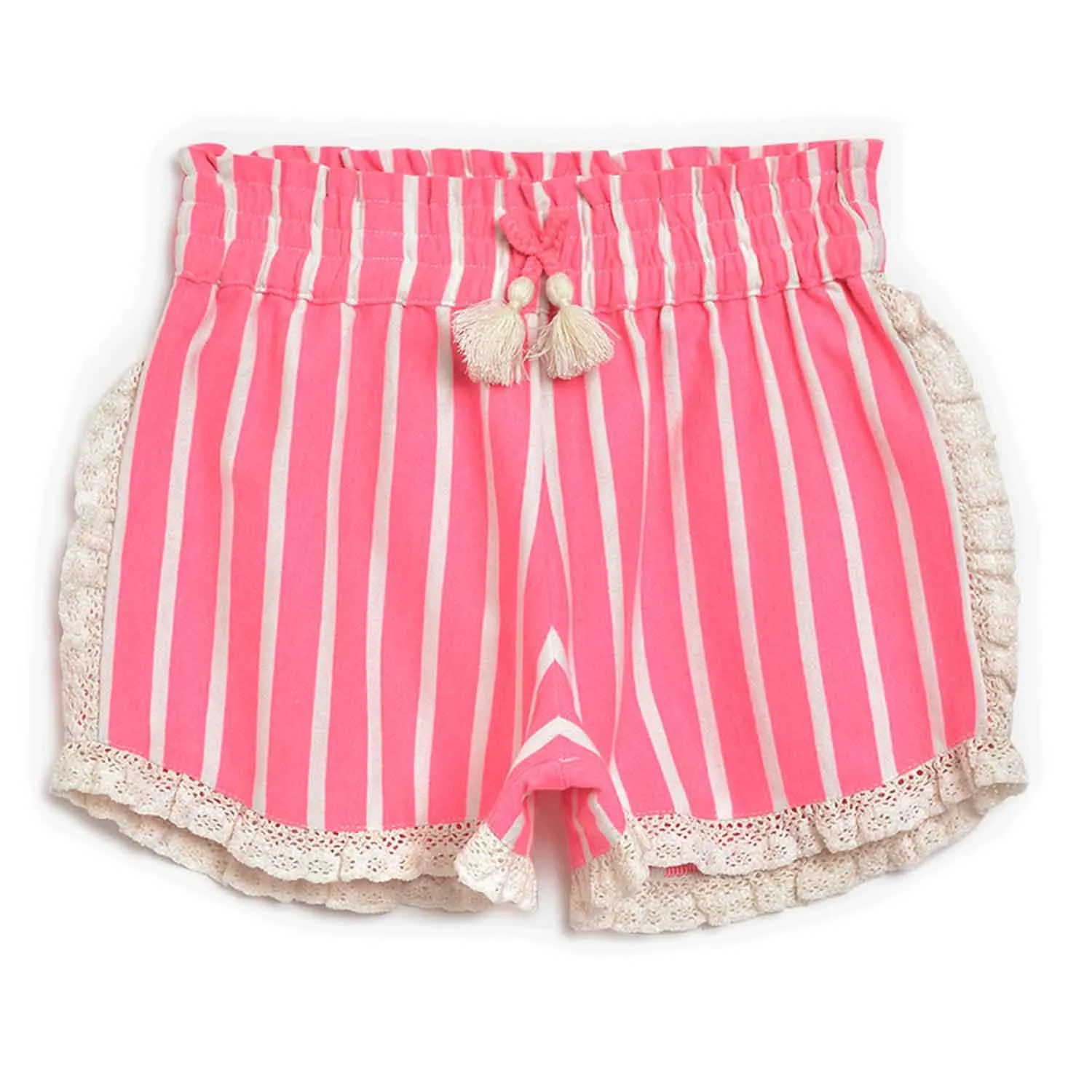 White Ruffled Shorts