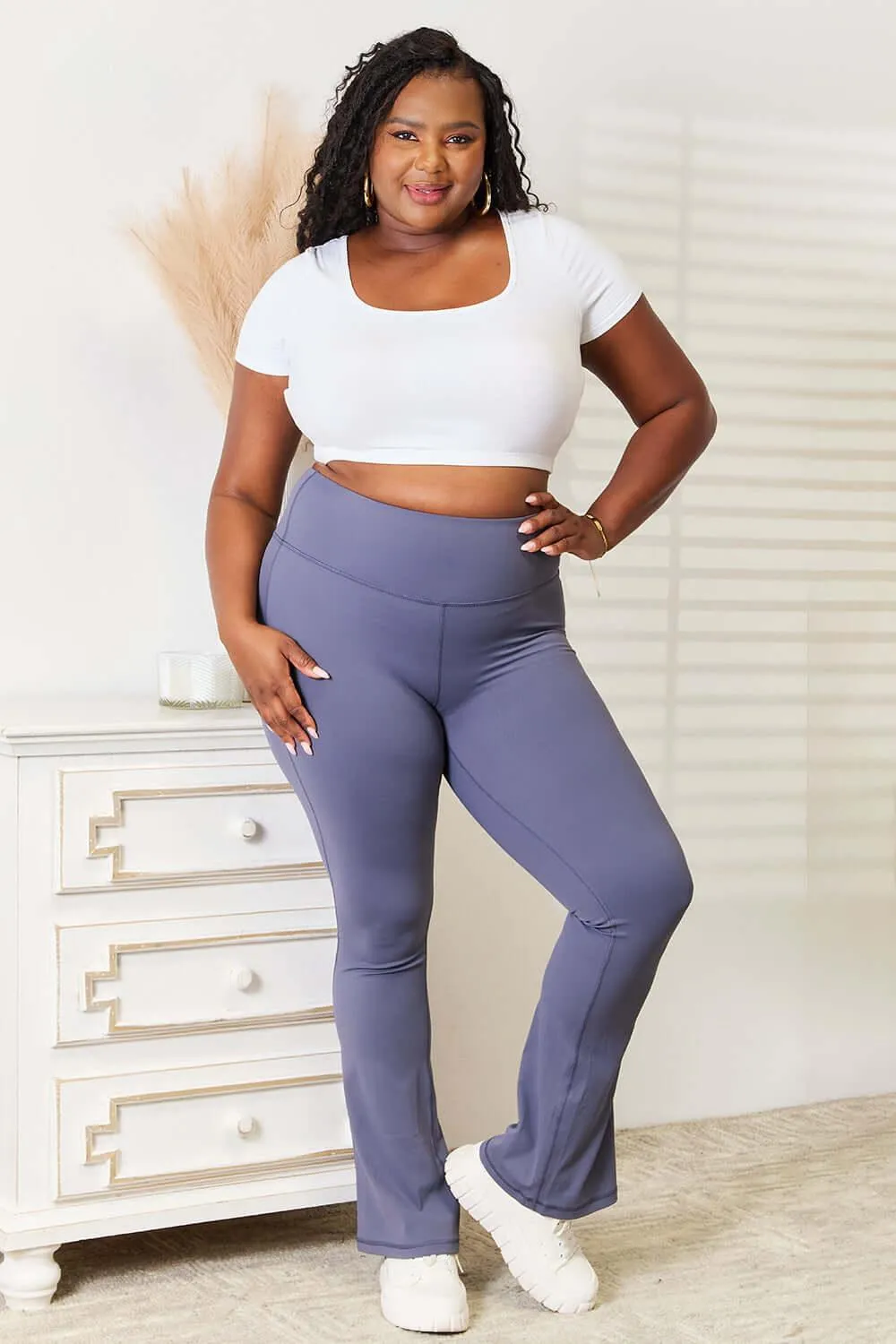 Wide Waistband Bootcut Sports Pants – Comfort, Style, and Flexibility