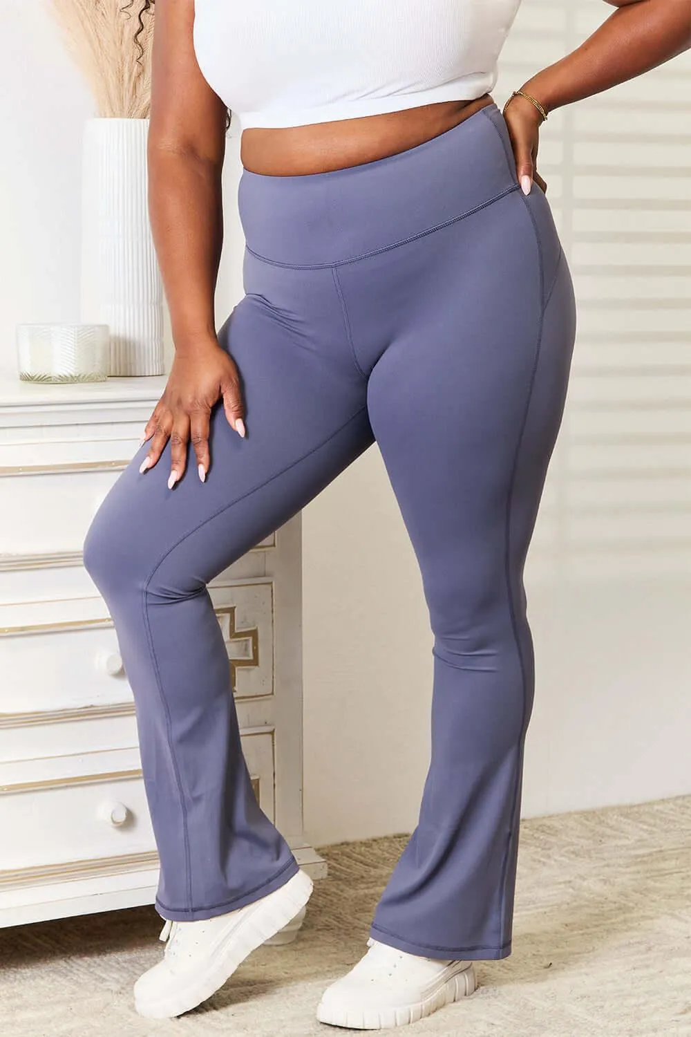 Wide Waistband Bootcut Sports Pants – Comfort, Style, and Flexibility