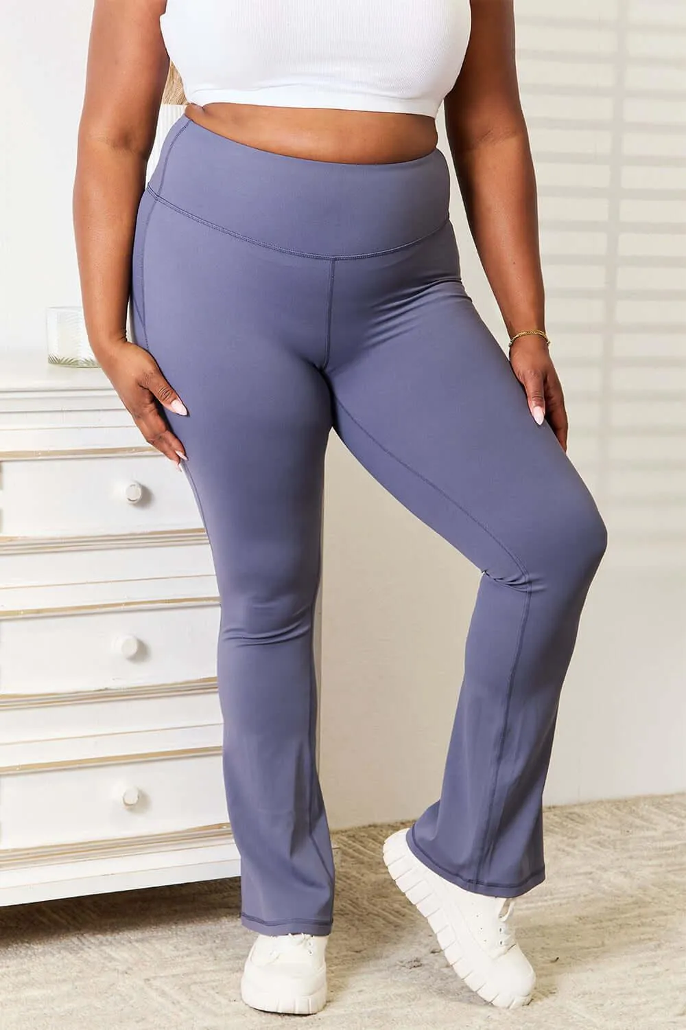 Wide Waistband Bootcut Sports Pants – Comfort, Style, and Flexibility