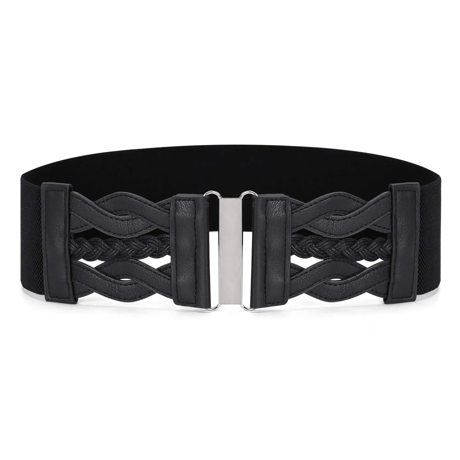 Women Elastic Stretchy Retro Wide Waist Cinch Belt 50s Vintage Ladies Dress Plus Size Belt By JASGOOD
