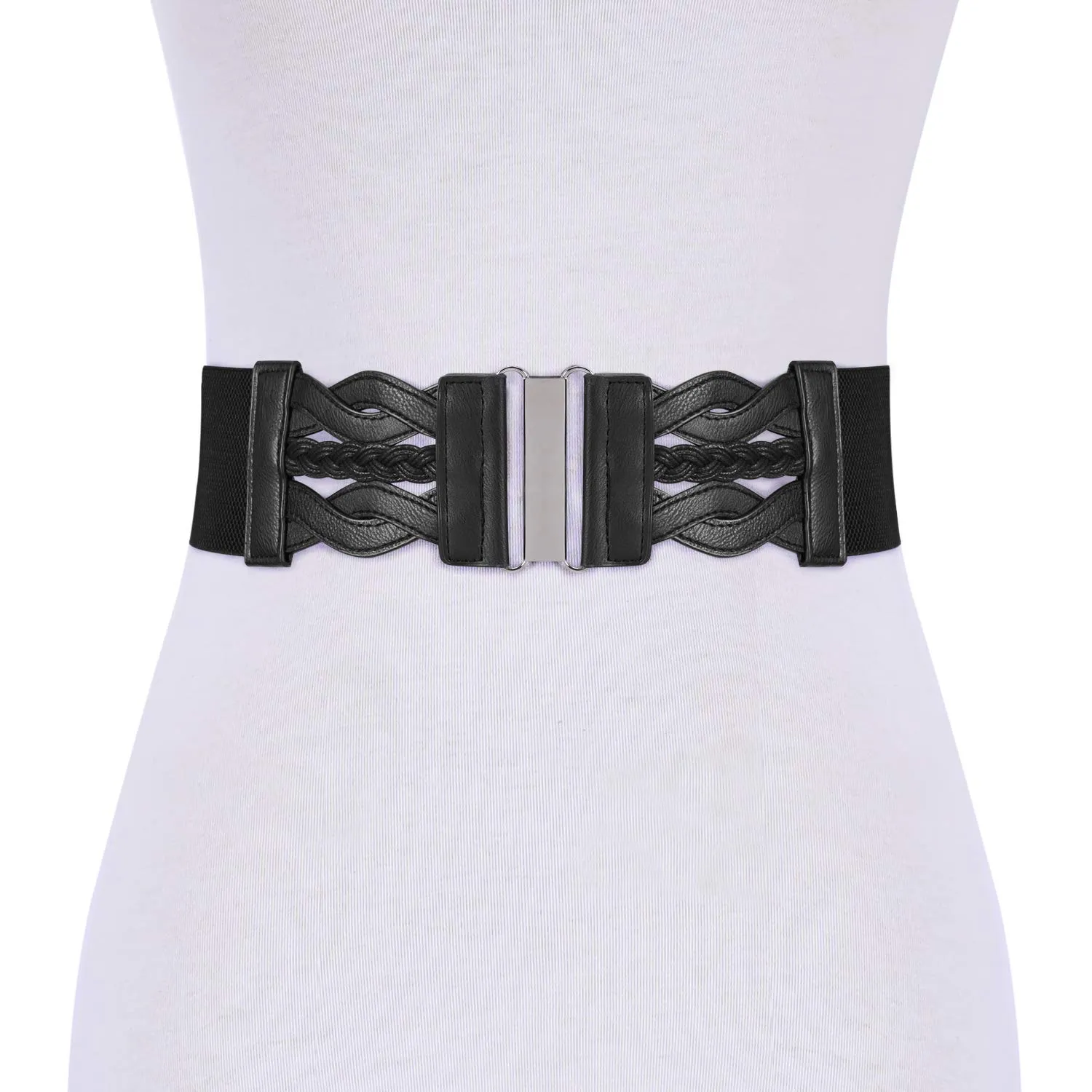 Women Elastic Stretchy Retro Wide Waist Cinch Belt 50s Vintage Ladies Dress Plus Size Belt By JASGOOD