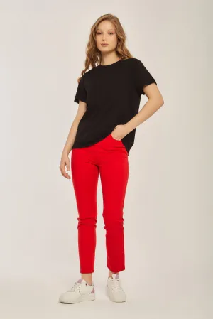 Women Pant Slim Fit Colored orange