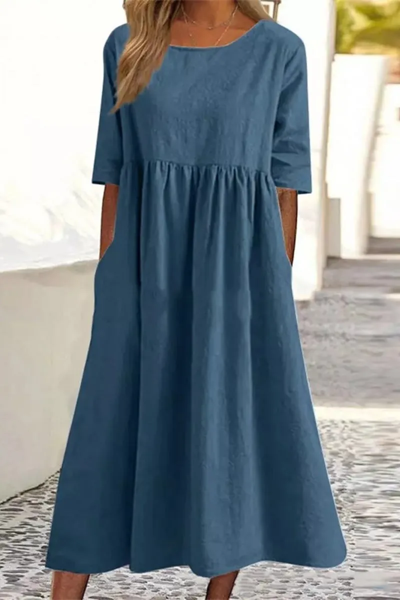 Women's Casual Cotton Dress(9 Colors)