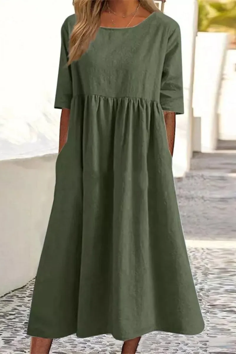 Women's Casual Cotton Dress(9 Colors)