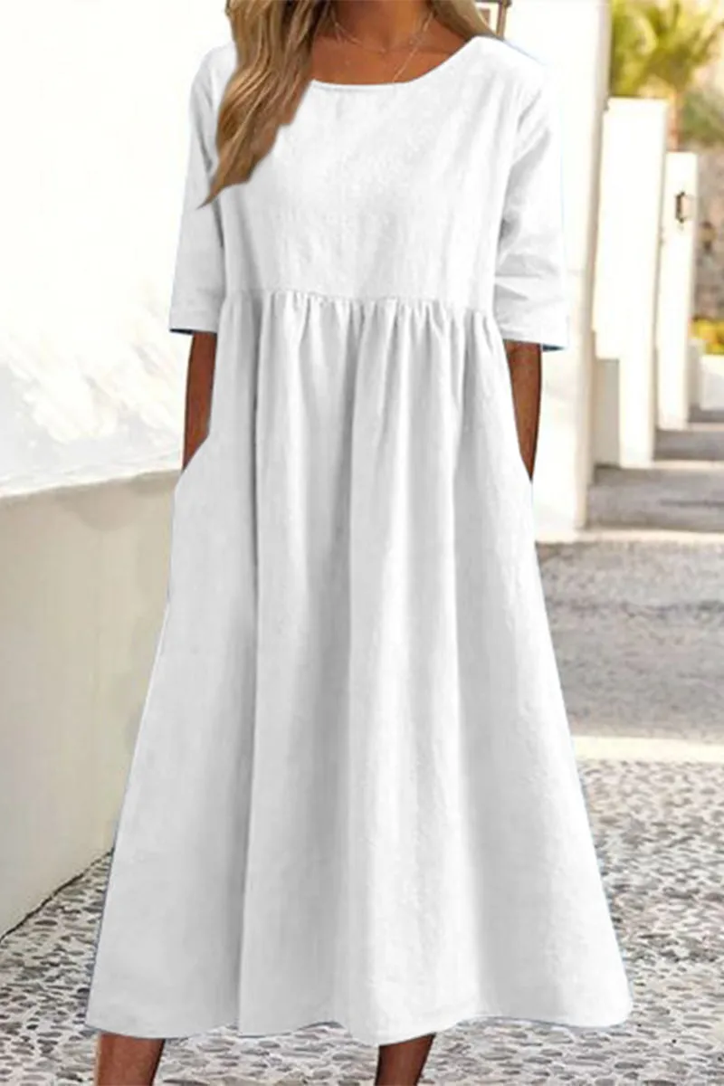 Women's Casual Cotton Dress(9 Colors)