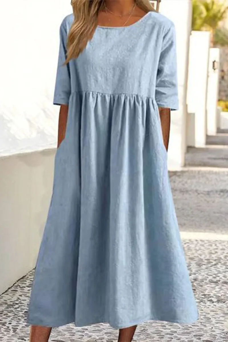 Women's Casual Cotton Dress(9 Colors)