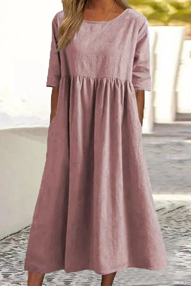 Women's Casual Cotton Dress(9 Colors)