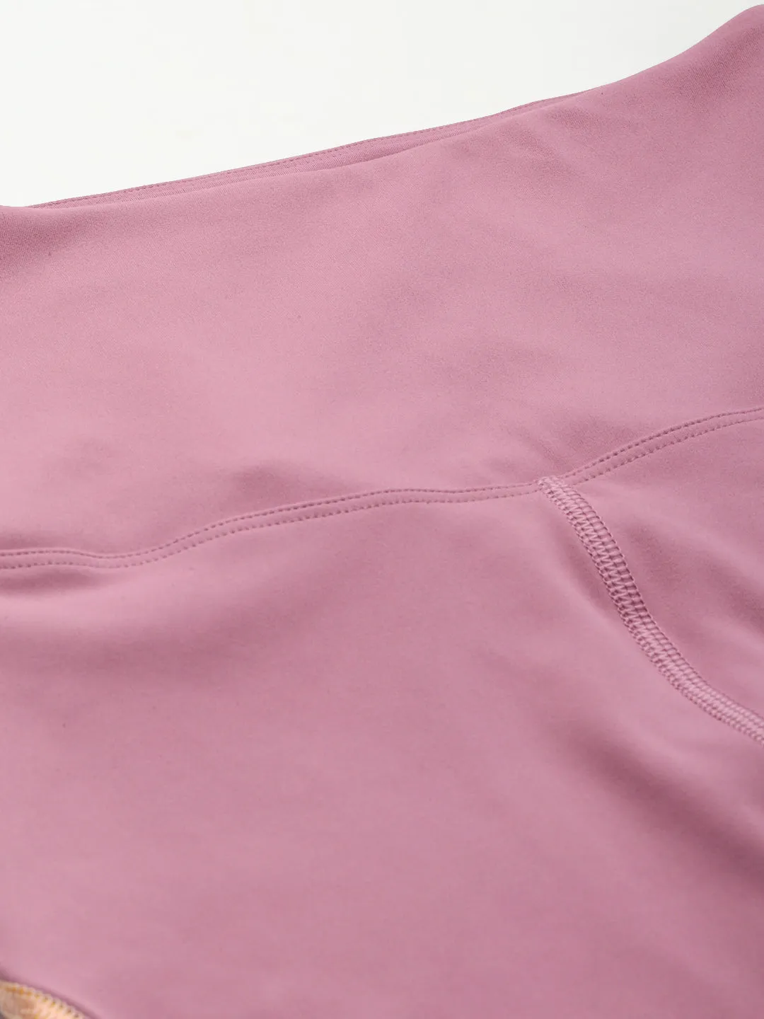 Women's Pink Solid Skinny Fit High-Rise Sports Shorts