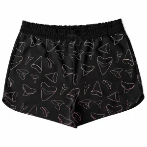 Women's Shark Tooth Shorts - Pink - FREE SHIPPING