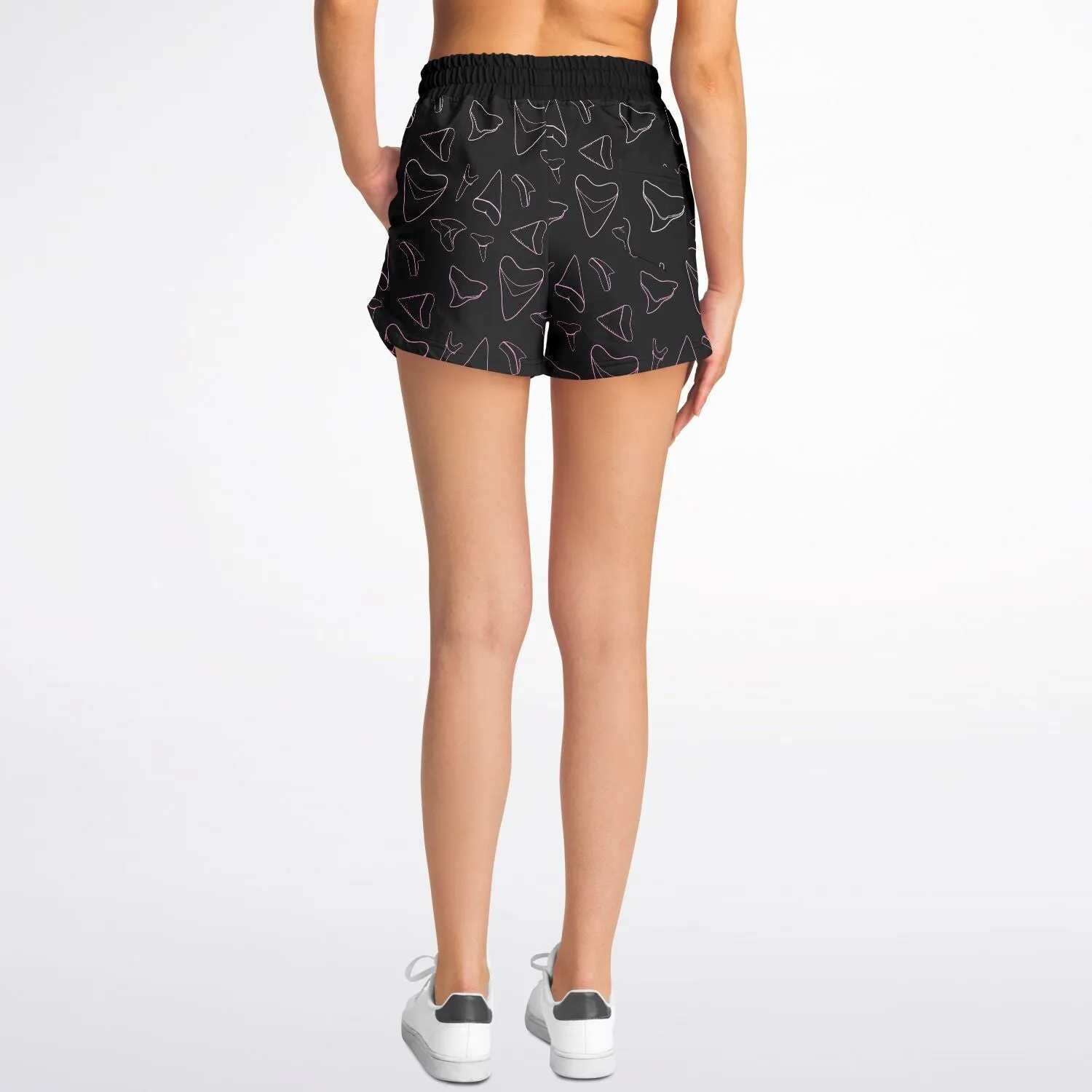 Women's Shark Tooth Shorts - Pink - FREE SHIPPING