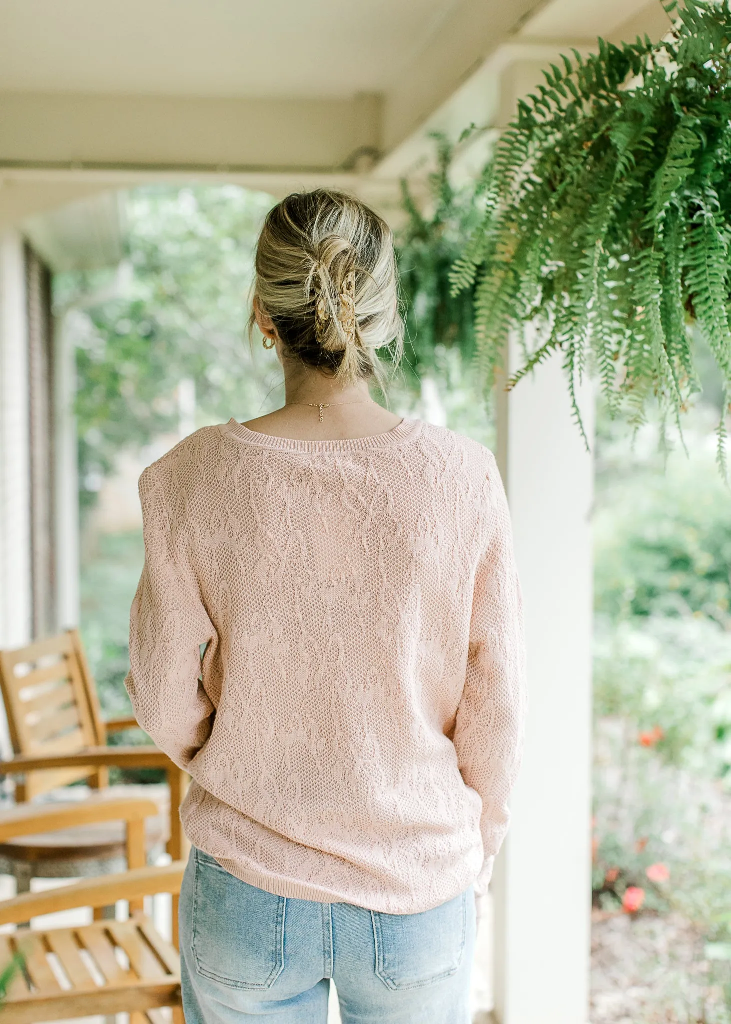 XZ Pink Bows Sweater