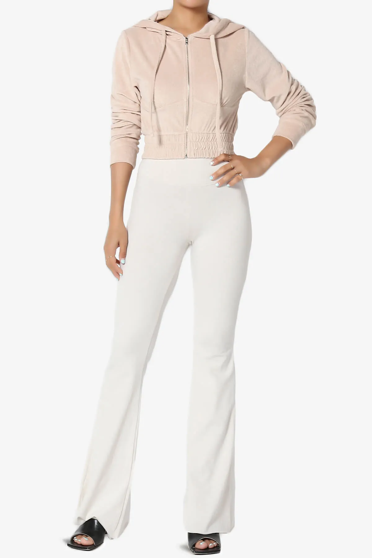 Zaylee Raw Hem Flared Comfy Yoga Pants PLUS