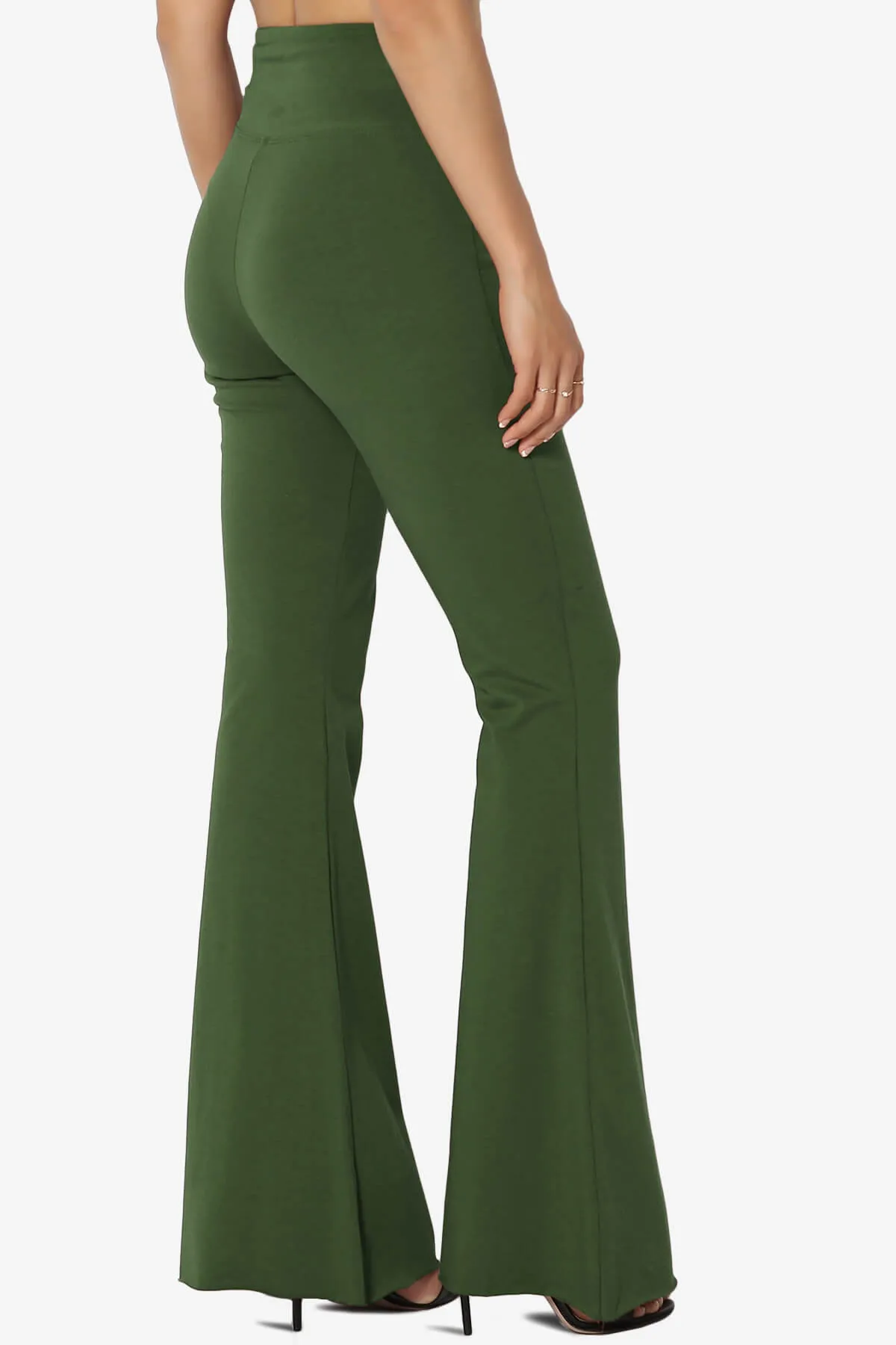 Zaylee Raw Hem Flared Comfy Yoga Pants PLUS