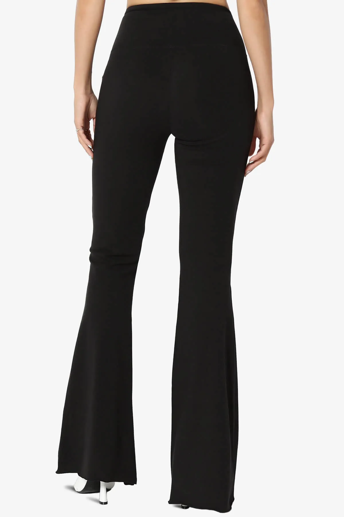 Zaylee Raw Hem Flared Comfy Yoga Pants PLUS