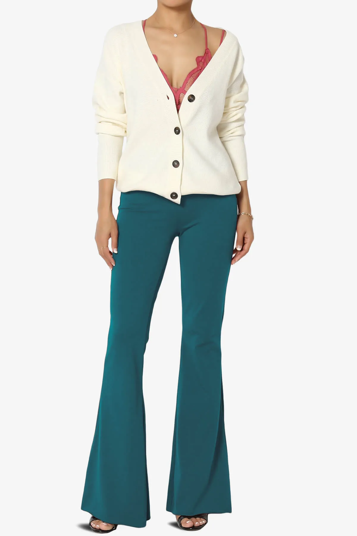 Zaylee Raw Hem Flared Comfy Yoga Pants PLUS