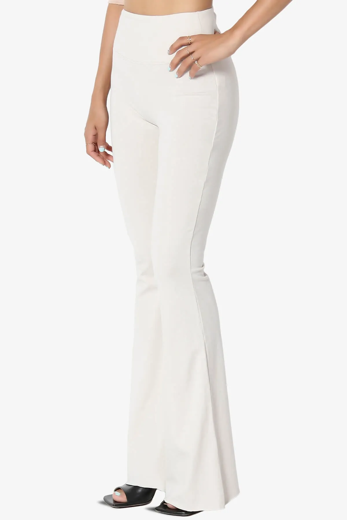 Zaylee Raw Hem Flared Comfy Yoga Pants PLUS