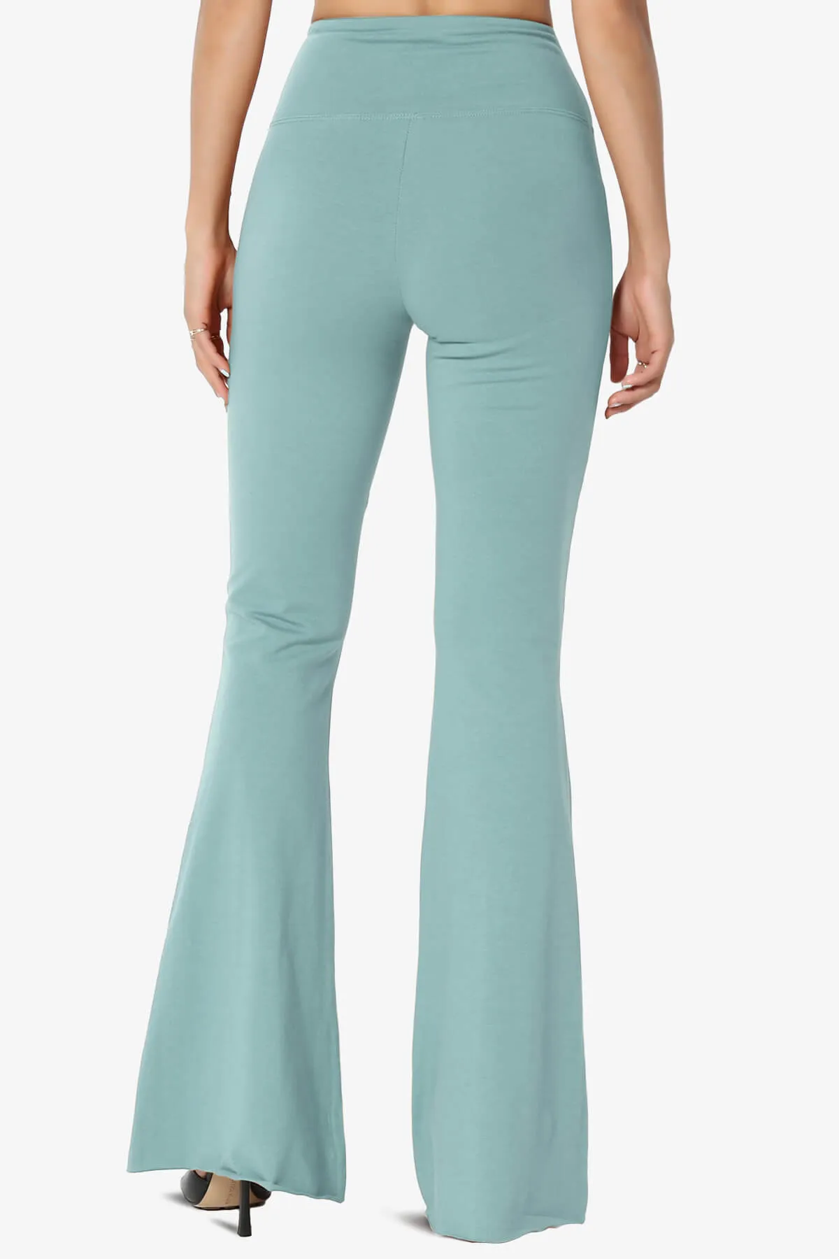Zaylee Raw Hem Flared Comfy Yoga Pants PLUS