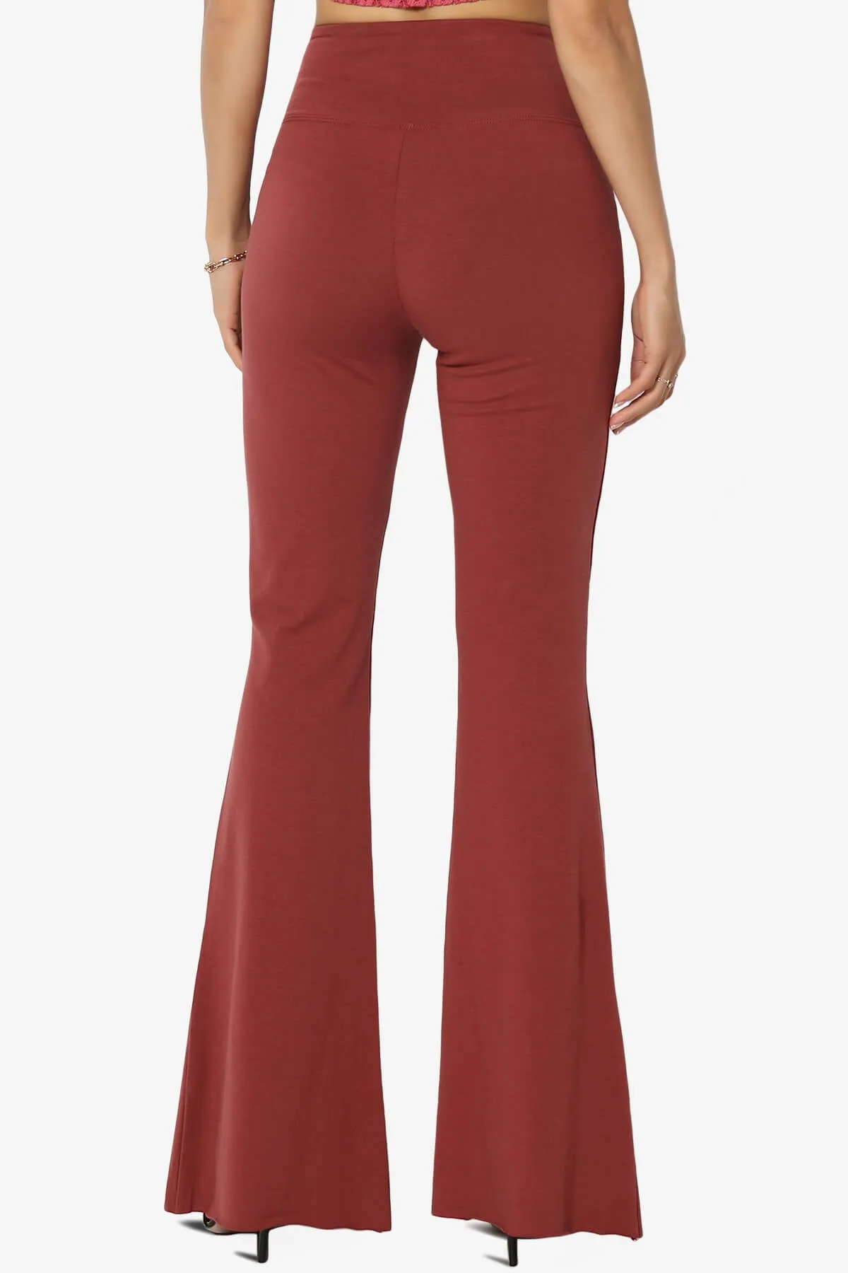 Zaylee Raw Hem Flared Comfy Yoga Pants PLUS