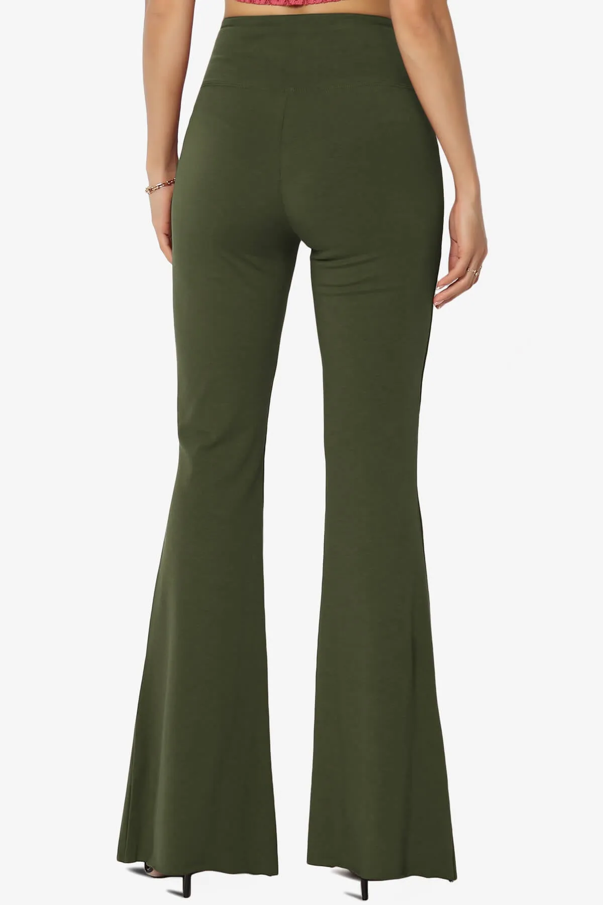Zaylee Raw Hem Flared Comfy Yoga Pants PLUS