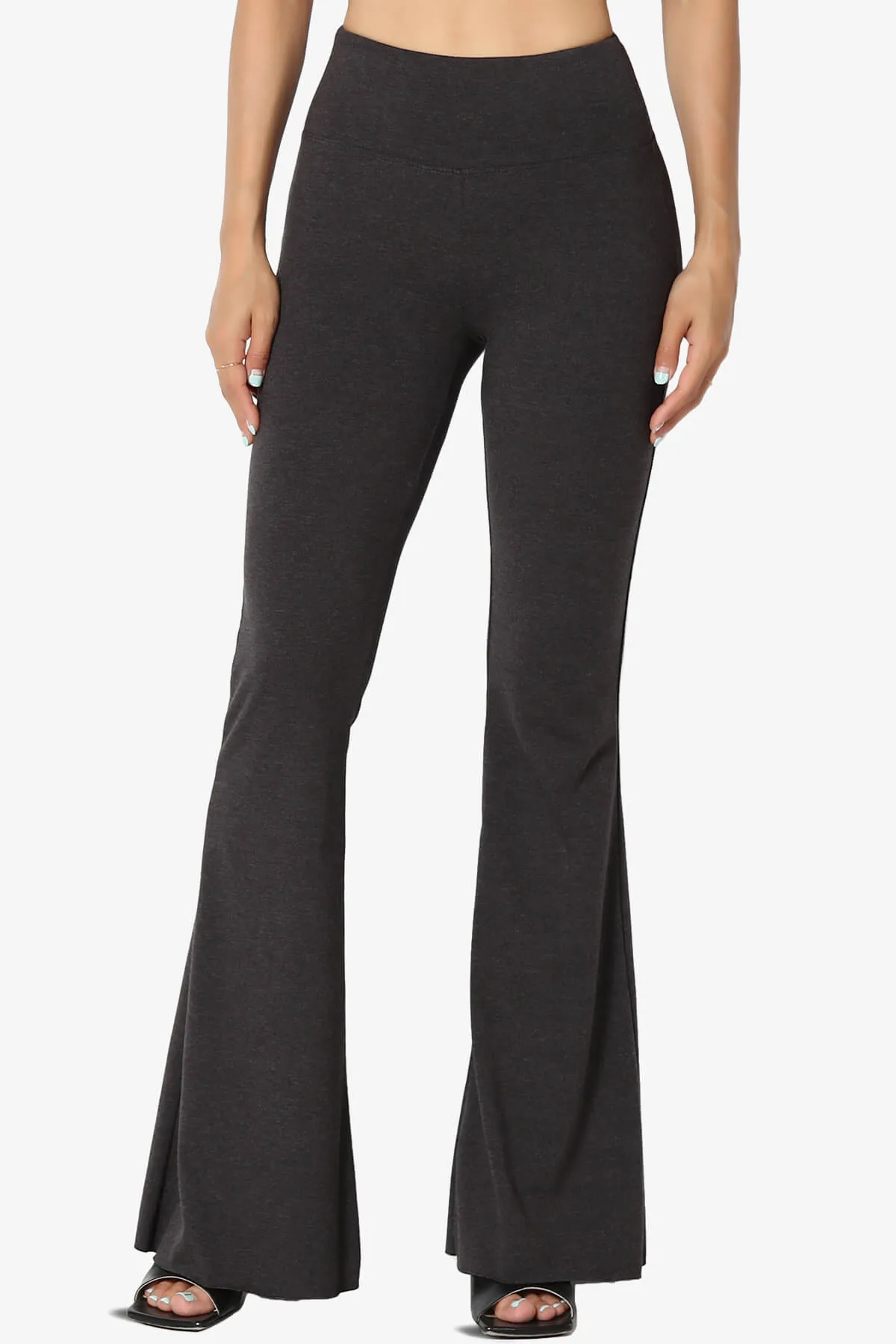 Zaylee Raw Hem Flared Comfy Yoga Pants PLUS
