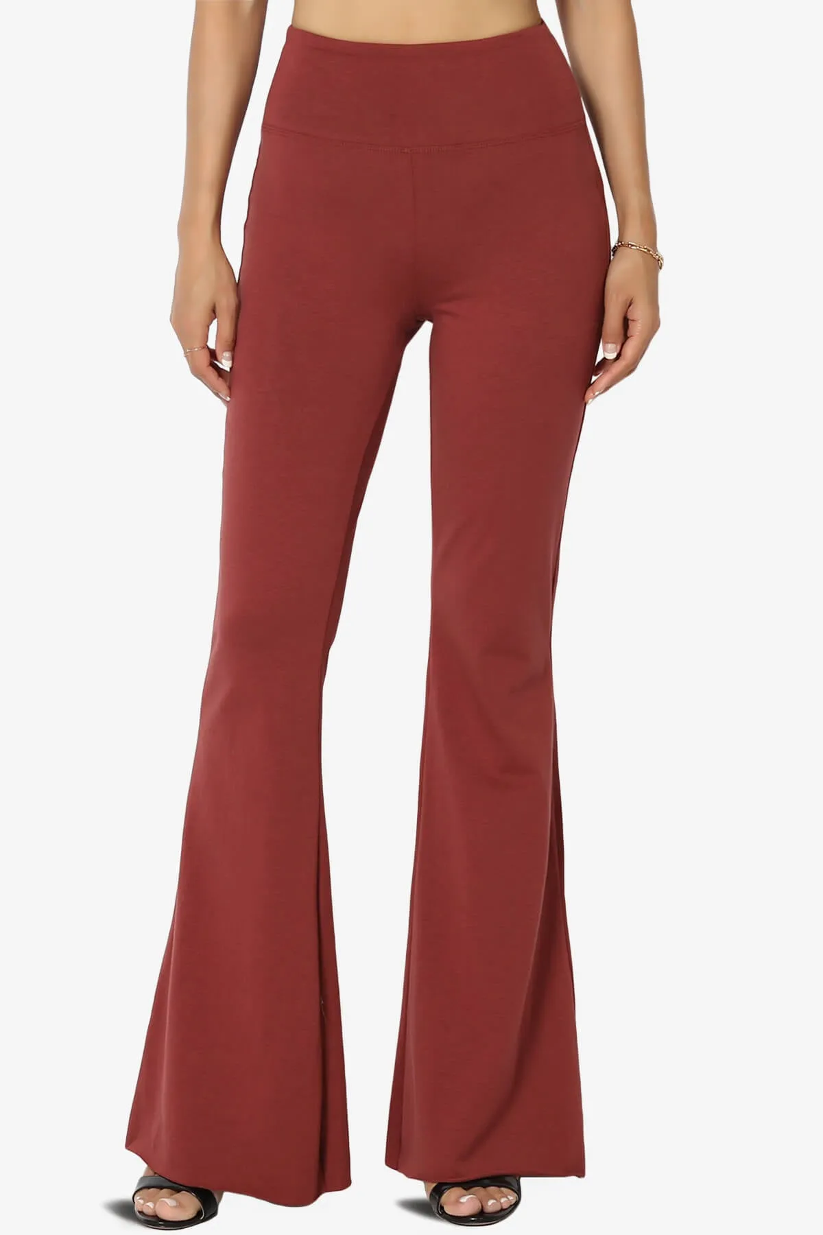 Zaylee Raw Hem Flared Comfy Yoga Pants PLUS