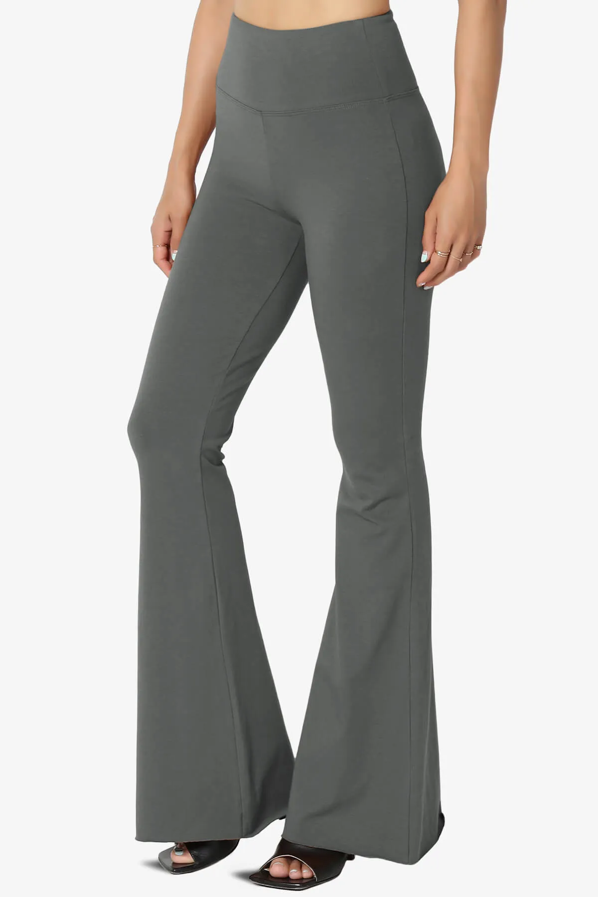 Zaylee Raw Hem Flared Comfy Yoga Pants PLUS