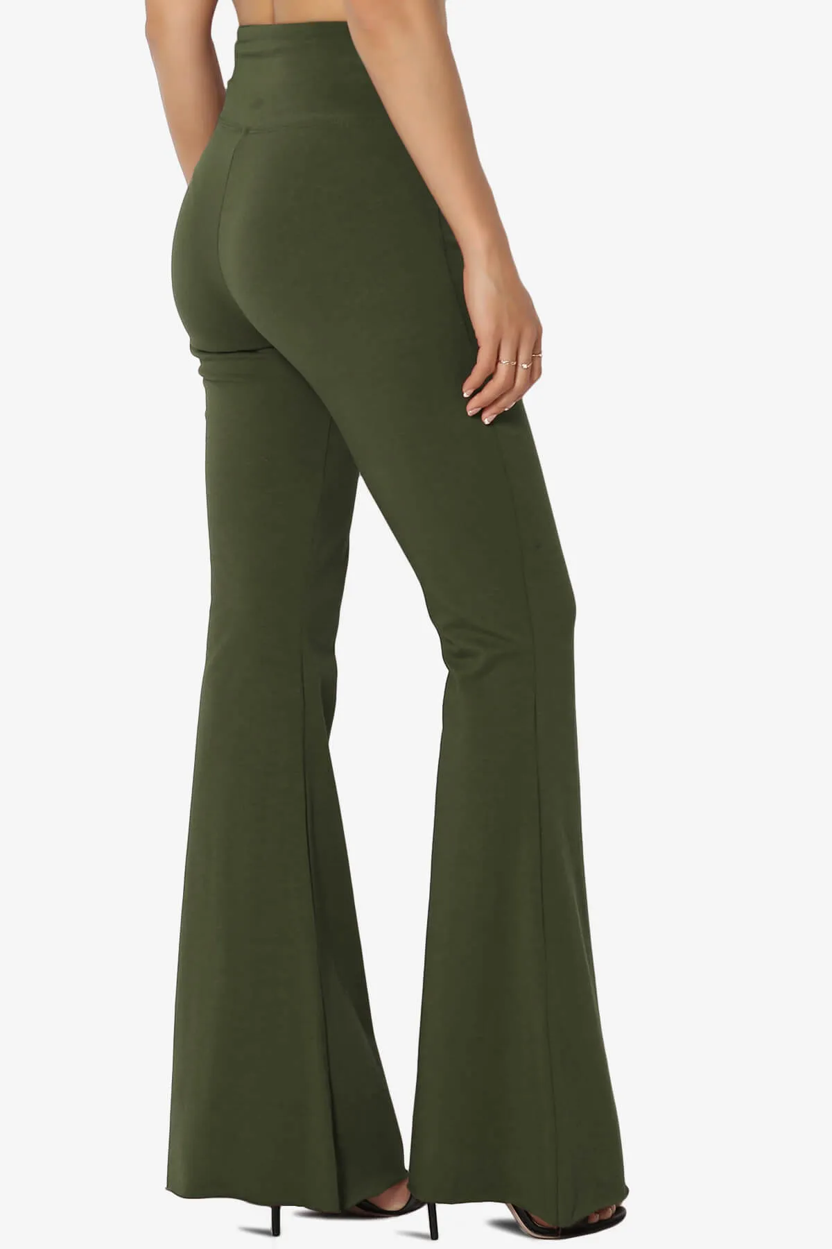 Zaylee Raw Hem Flared Comfy Yoga Pants PLUS
