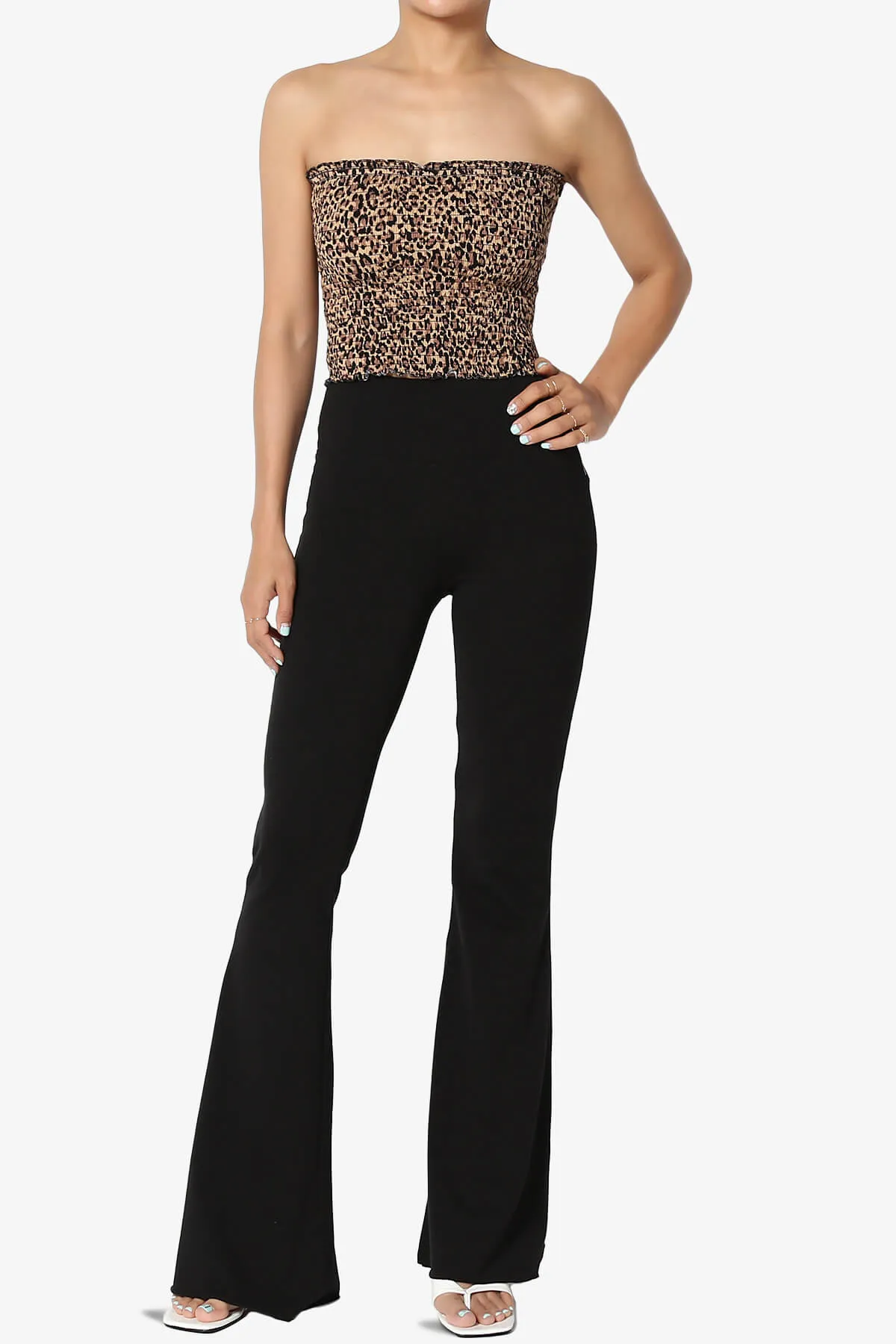 Zaylee Raw Hem Flared Comfy Yoga Pants PLUS
