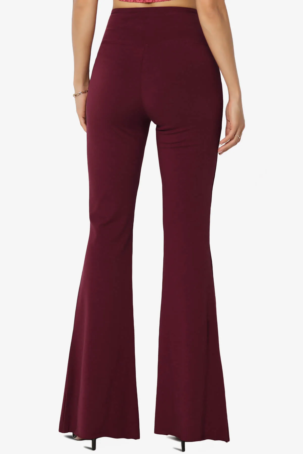 Zaylee Raw Hem Flared Comfy Yoga Pants PLUS