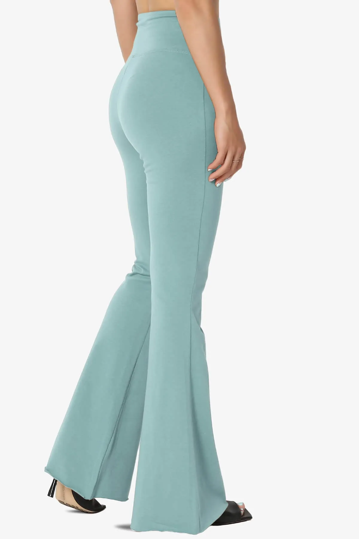 Zaylee Raw Hem Flared Comfy Yoga Pants PLUS