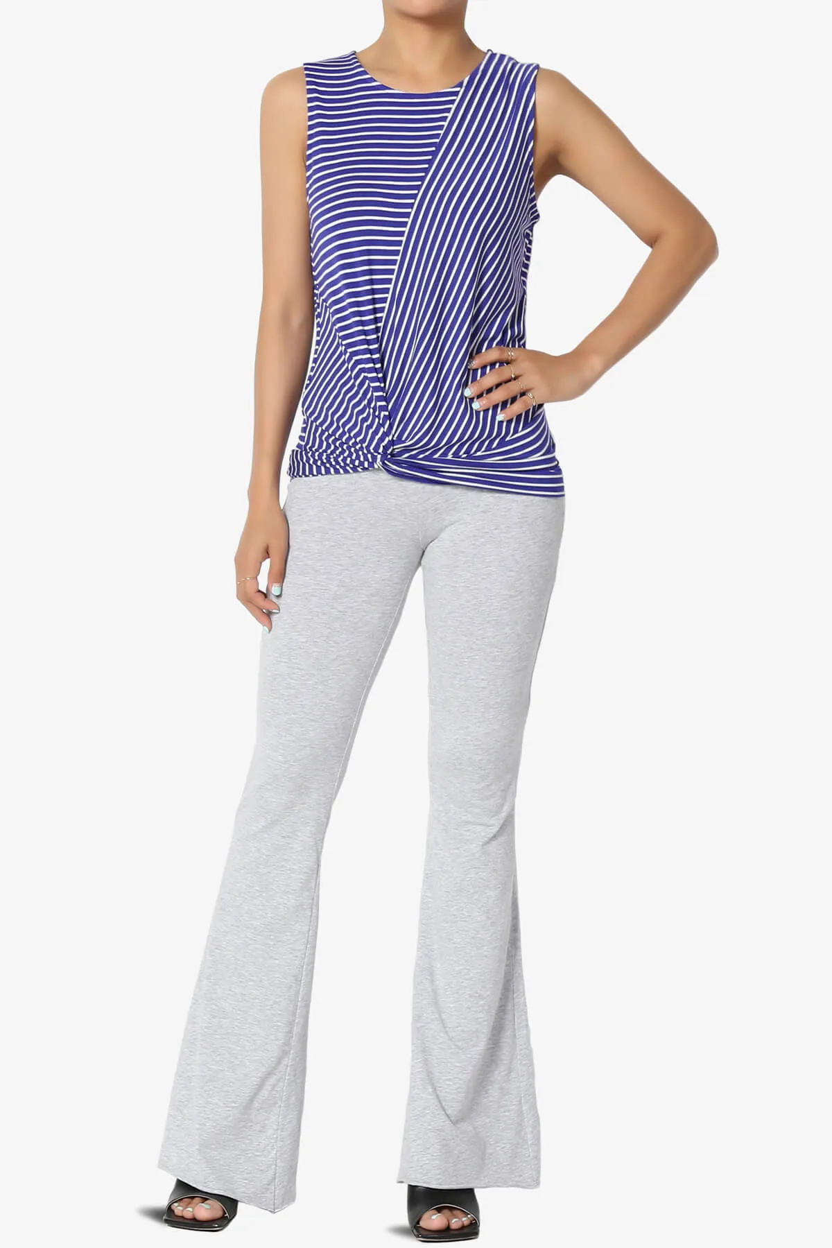 Zaylee Raw Hem Flared Comfy Yoga Pants PLUS
