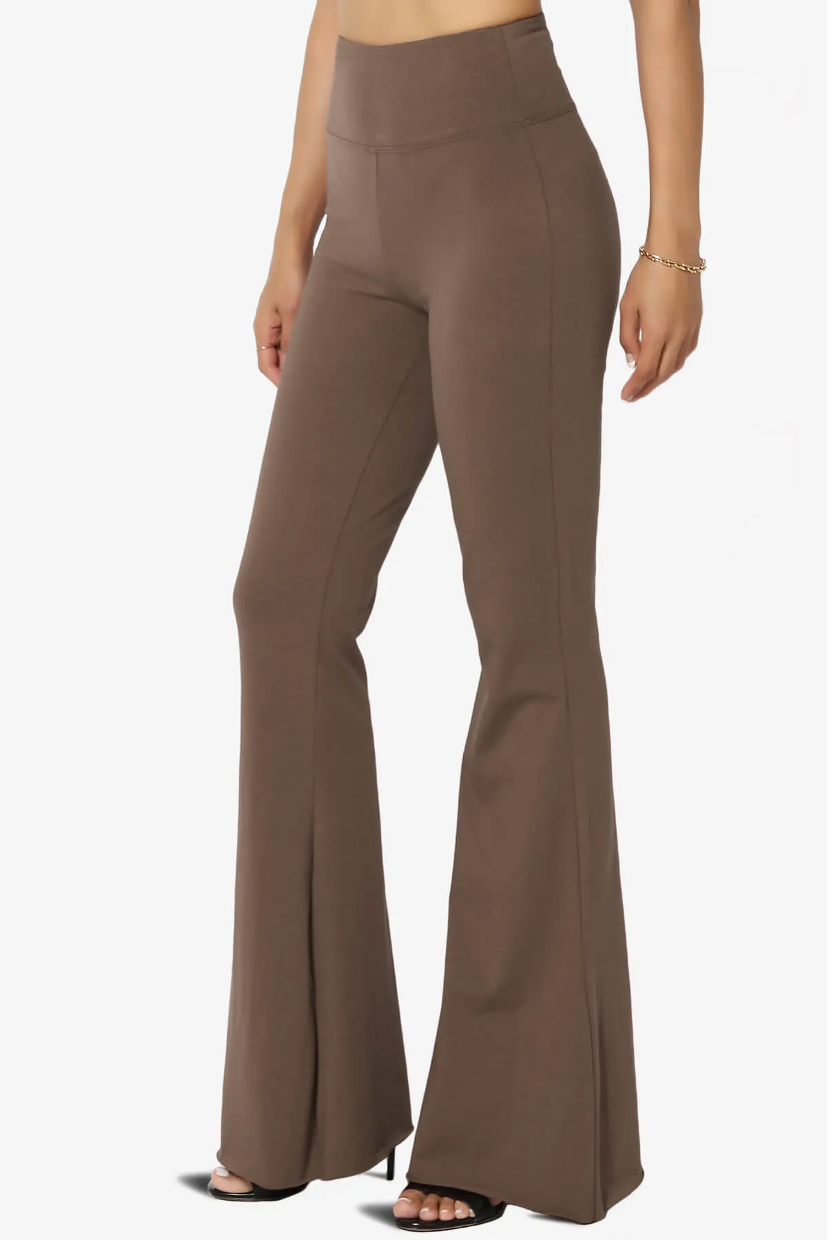 Zaylee Raw Hem Flared Comfy Yoga Pants PLUS