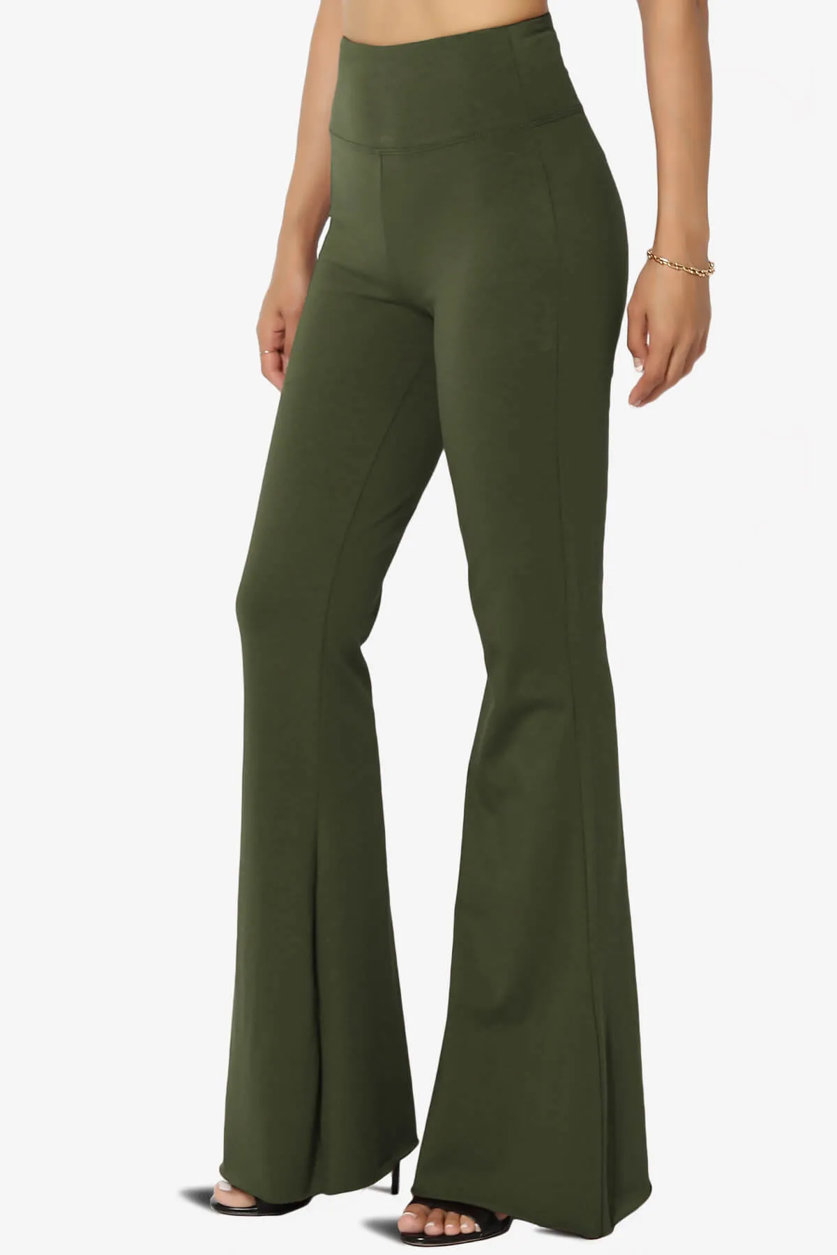 Zaylee Raw Hem Flared Comfy Yoga Pants PLUS