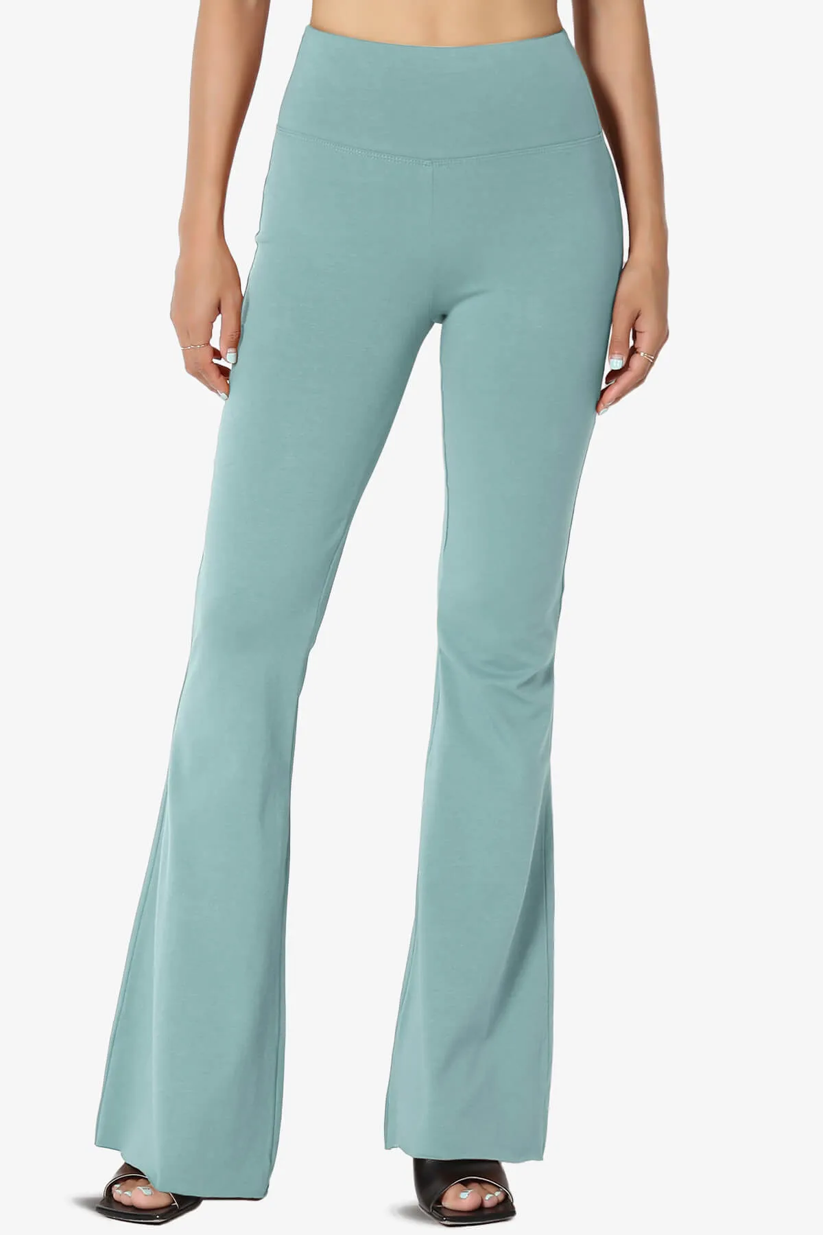 Zaylee Raw Hem Flared Comfy Yoga Pants PLUS