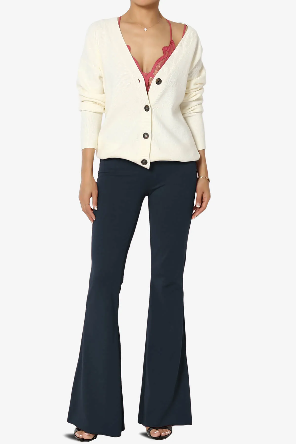 Zaylee Raw Hem Flared Comfy Yoga Pants PLUS