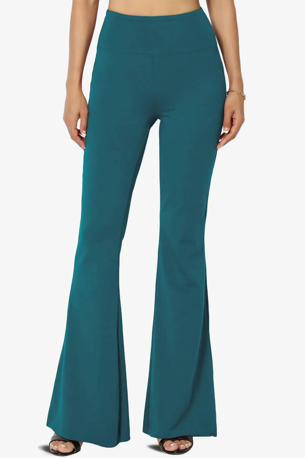 Zaylee Raw Hem Flared Comfy Yoga Pants PLUS